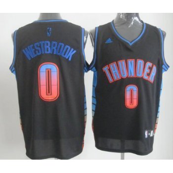 Oklahoma City Thunder #0 Russell Westbrook 2012 Vibe Black Fashion Jersey