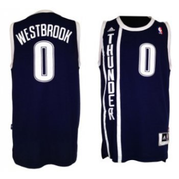 Oklahoma City Thunder #0 Russell Westbrook Revolution 30 Swingman 2013 Blue Jersey