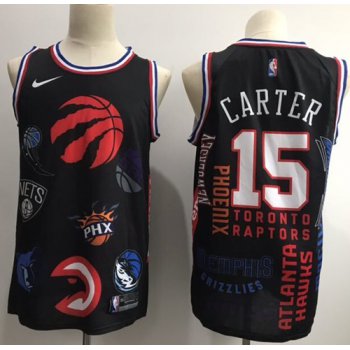 Raptors #15 Vince Carter Black Basketball Swingman Jointly Team Jersey