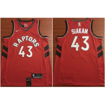 Toronto Raptors 43 Pascal Siakam Red Nike Swingman Jersey