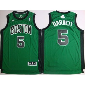 Boston Celtics #5 Kevin Garnett Revolution 30 Swingman Green With Black Jersey