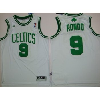 Boston Celtics #9 Rajon Rondo Revolution 30 Swingman White Jersey