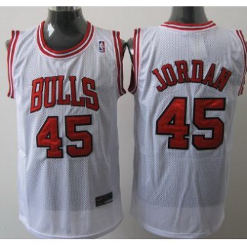 Chicago Bulls #45 Michael Jordan White Swingman Jersey