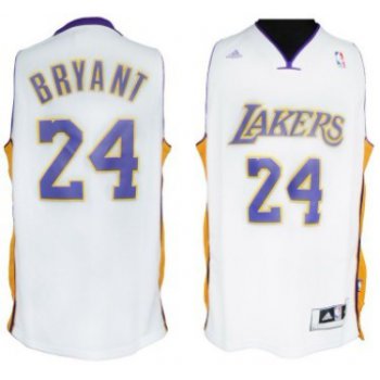 Los Angeles Lakers #24 Kobe Bryant Revolution 30 Swingman White Jersey