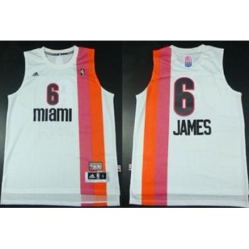 Miami Floridians #6 LeBron James ABA Hardwood Classic Swingman White Jersey