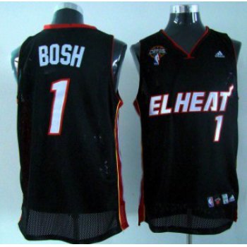 Miami Heat #1 Chris Bosh Latin Nights Black Swingman Jersey