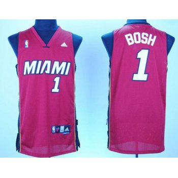 Miami Heat #1 Chris Bosh Red Swingman Jersey