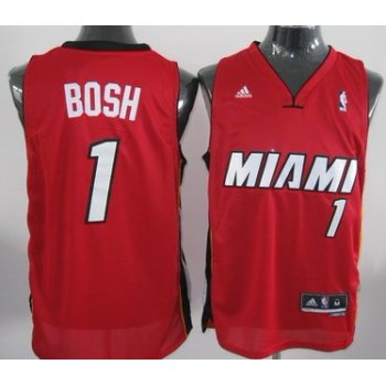 Miami Heat #1 Chris Bosh Revolution 30 Swingman Red Jersey