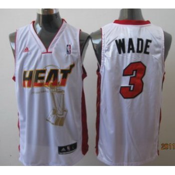 Miami Heat #3 Dwyane Wade White The Finals Commemorative Jersey