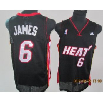 Miami Heat #6 LeBron James Black Swingman Jersey