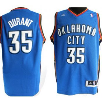 Oklahoma City Thunder #35 Kevin Durant Revolution 30 Swingman Blue Jersey