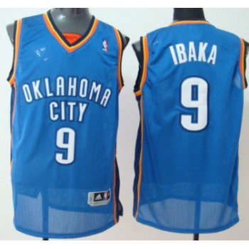 Oklahoma City Thunder #9 Serge Ibaka Blue Swingman Jersey