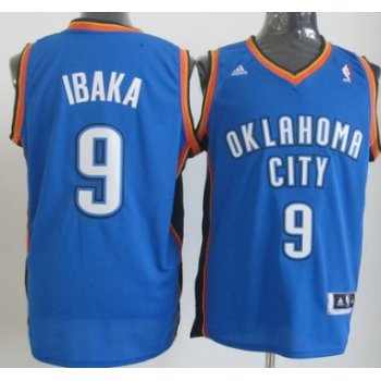 Oklahoma City Thunder #9 Serge Ibaka Revolution 30 Swingman Blue Jersey