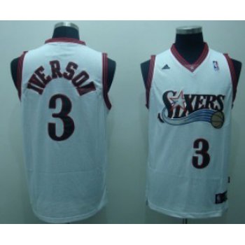 Philadelphia 76ers #3 Allen Iverson White Swingman Jersey