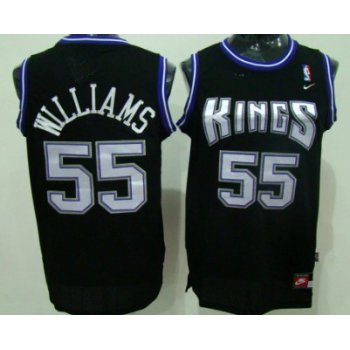 Sacramento Kings #55 Jason Williams Black Swingman Jersey