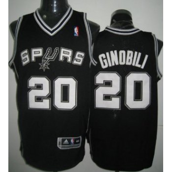 San Antonio Spurs #20 Manu Ginobili Black Swingman Jersey