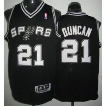 San Antonio Spurs #21 Tim Duncan Black Swingman Jersey