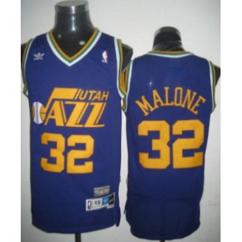 Utah Jazz #32 Karl Malone Purple Swingman Throwback Jersey