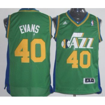 Utah Jazz #40 Jeremy Evans Green Swingman Jersey