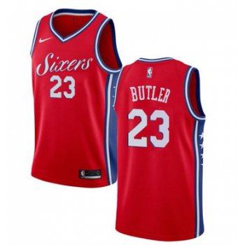 Men's Philadelphia 76ers #23 Jimmy Butler Cream NEW Red Jersey