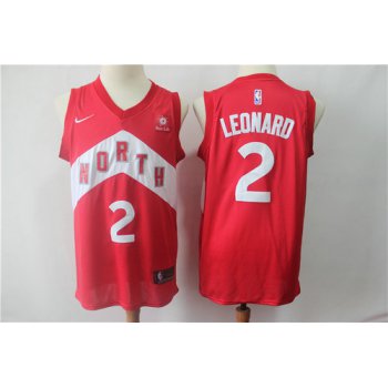 Men's Toronto Raptors 2 Kawhi Leonard Nike Red 2018-19 Swingman Earned Edition Jersey