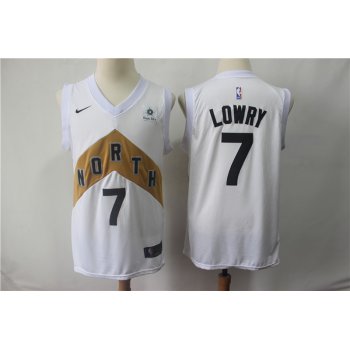 Men's Toronto Raptors #7 Kyle Lowry White 2018-19 City Edition Nike Swingman Jersey