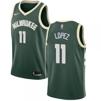 Nike Bucks #11 Brook Lopez Green NBA Swingman Icon Edition Jersey