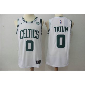 Nike Celtics 0 Jayson Tatum White Stitched Swingman Jersey