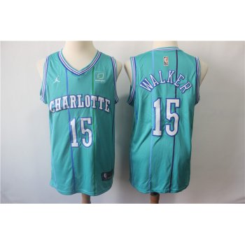 Nike Hornets 15 Kemba Walker Aqua NBA Jordan Throwback Swingman Jersey