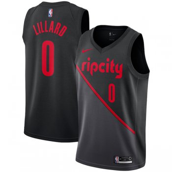 Nike NBA Portland Trail Blazers #0 Damian Lillard Jersey 2018-19 New Season City Edition Jersey