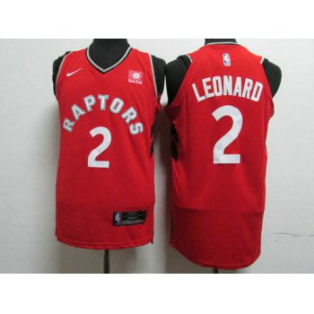 Nike Toronto Raptors 2 Kawhi Leonard Red NBA Authentic Icon Edition Jersey