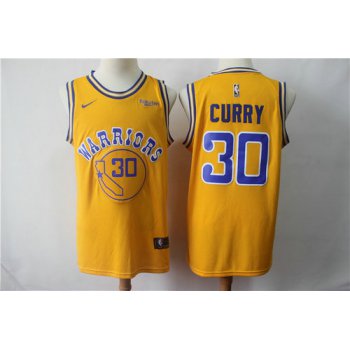 Nike Warriors 30 Stephen Curry 2019 Gold NBA Swingman City Edition Jersey