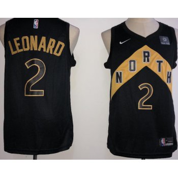 Raptors 2 Kawhi Leonard Black City Edition Nike Swingman Jersey