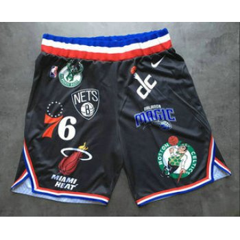 Supreme X Nike X NBA Logos Stitched Basketball Black Shorts