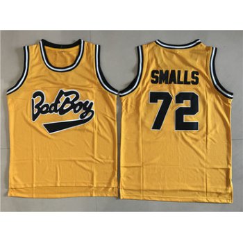 Bad Boy 72 Biggie Smalls Yellow Basketball Jersey