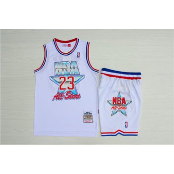 Bulls #23 Michael Jordan White 1992 All-Star Hardwood Claasics Jersey(With Shorts)