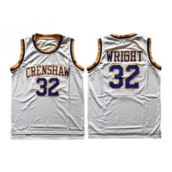 Crenshaw Love And Baskeball 32 Monica Wright White Stitched Movie Jersey