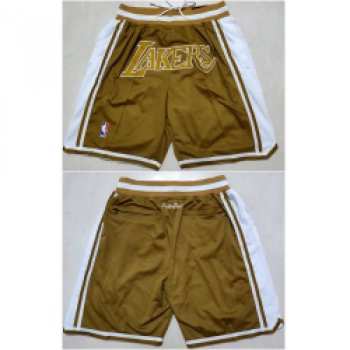 Men Los Angeles Lakers Tawny Shorts Run Small