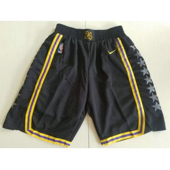 Men Nike Los Angeles Lakers Black NBA Swingman City Edition Shorts