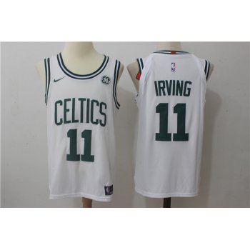 Men's Boston Celtics #11 Kyrie Irving White Stitched NBA Nike Revolution 30 Swingman Jersey