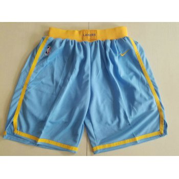 Men's Los Angeles Lakers Nike Light Blue Swingman Basketball Shorts