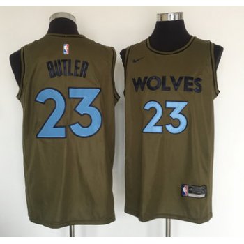 Minnesota Timberwolves #23 Jimmy Butler Olive Nike Swingman Jersey