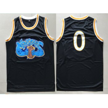 Monstars 0 Black Space Jam Stitched Movie Jersey