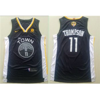 Nike Golden State Warriors #11 Klay Thompson Black City Edition 2018 NBA Finals Nike Swingman Jersey