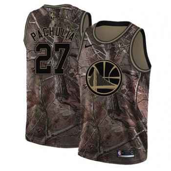 Nike Golden State Warriors #27 Zaza Pachulia Camo NBA Swingman Realtree Collection Jersey