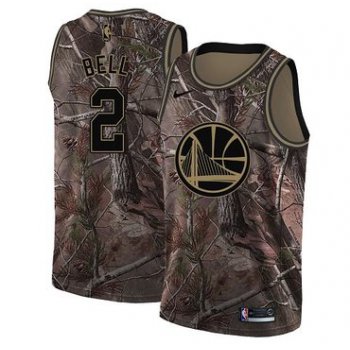 Nike Golden State Warriors #2 Jordan Bell Camo NBA Swingman Realtree Collection Jersey