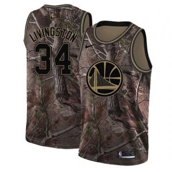 Nike Golden State Warriors #34 Shaun Livingston Camo NBA Swingman Realtree Collection Jersey