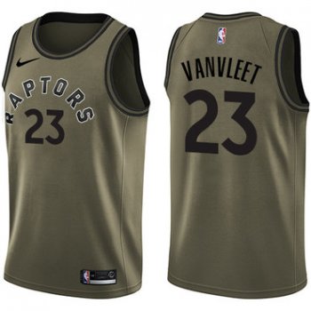 Nike Toronto Raptors #23 Fred VanVleet Green Salute to Service NBA Swingman Jersey