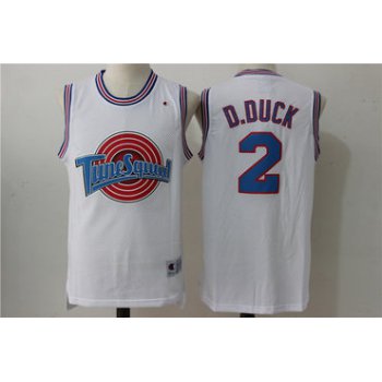 Tune Squad 2 D.Duck White Stitched Movie Jersey