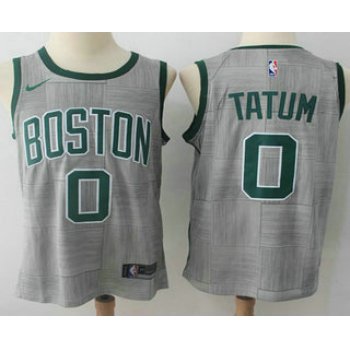 Men's Boston Celtics #0 Jayson Tatum Gray NBA Swingman City Edition Jersey